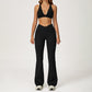 SPORTS BRA +Slim-fit athletic flare pants
