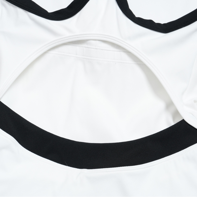 Wholesale Women's Open-Back Yoga Dress – Seam-Detail Naked-Feel Sports Fitness Dress