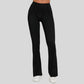 High-waisted and slightly flared casual athletic pants