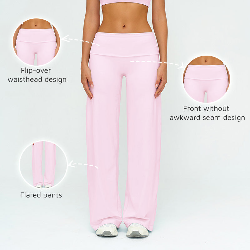 High-waisted loose wide-leg pants