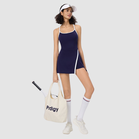 Wholesale contrast color halter neck tennis | Wonderxfans bulk activewear