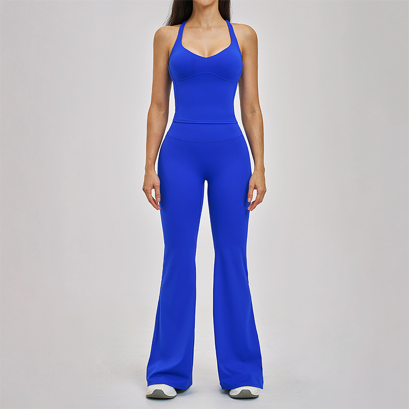 Wholesale Cross Back Tank Top+High Waist pant 2-piece Set