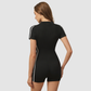 Wholesale Zipper Hip High Sports Shorts Jumpsuits