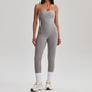 Women's Activewear Padded Sleeveless Top & Straight-Leg Pants Yoga Set
