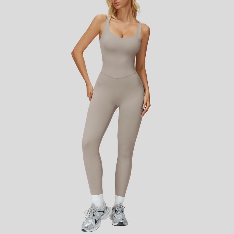 Slimming jumpsuit with cutout back