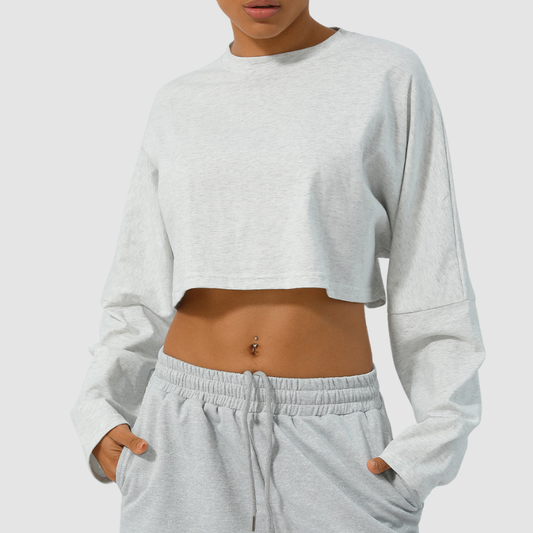 Wholesale Cropped Long Sleeve Yoga Top | Wonderxfans bulk activewear