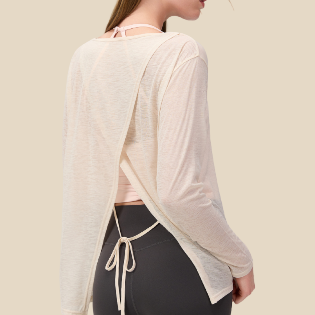 Women's Activewear Loose Breathable Cross-Strap Yoga Top