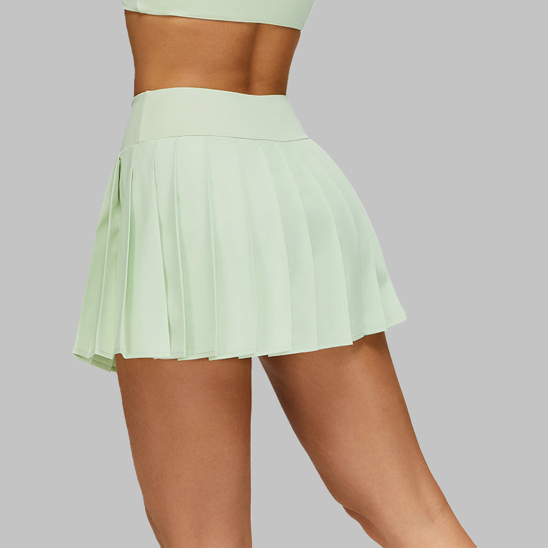 Anti-exposure design pleated skirt