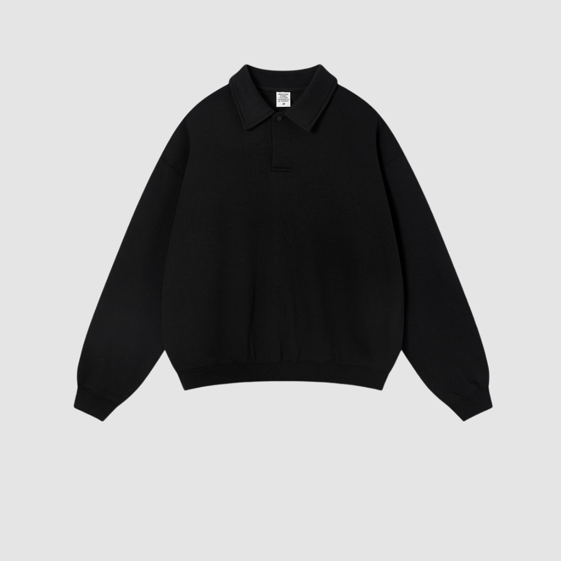 Wholesale Men’s Relaxed Half-Placket Polo Sweatshirt – Cotton Blend