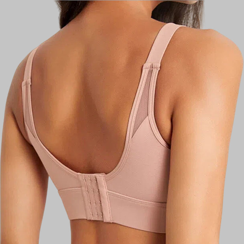Strong support and push-up sports bra