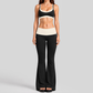 Women's Activewear Padded Faux Two-Piece Sports Bra & Flared Pants Yoga Set