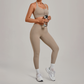Wholesale Zipper Tank Top+Highlighted Legging 2-piece Set