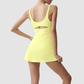 Wholesale Women's Fine Stripe Sleeveless Sports Dress – Built-In Chest Pad