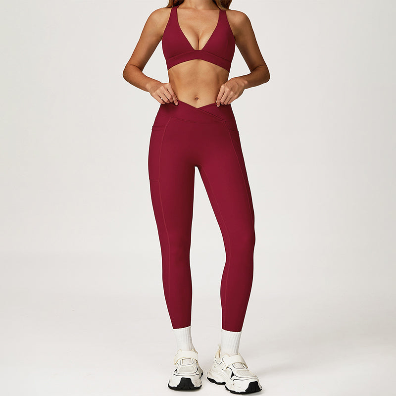 SPORTS BRA + HIGH WAIST LEGGINGS 2-PIECE SET
