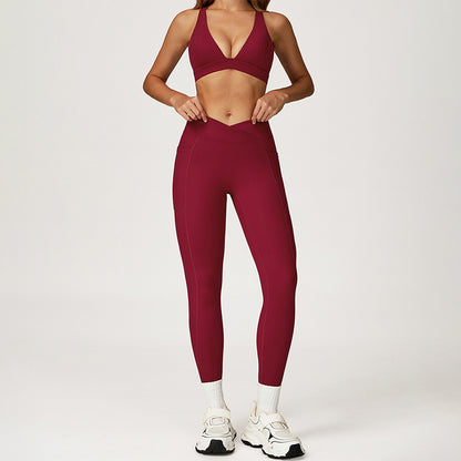 SPORTS BRA + HIGH WAIST LEGGINGS 2-PIECE SET