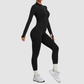 Wholesale Women's Zip-Front Long-Sleeve Yoga Jumpsuit