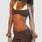 Wholesale Women's Halter Neck Faux Two-Piece Sports Bra with Adjustable Straps (30 days pre-sale)