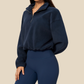 Wholesale Women's Activewear Fleece-Lined Stand-Collar Half-Zip Sweatshirt