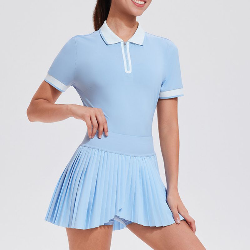 Polo-V A-Line pleated Skort Set