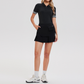 Wholesale New Sports Set for Women High Elastic Slimming Yoga Tennis Skirt Outdoor Running Lapel POLO Shirt Fitness Wear