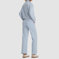 Wholesale Women's Zip Sweatshirt & Wide-Leg Pants Sports Set