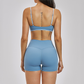 Naked and beautiful back bra+high waisted shorts 2-piece set