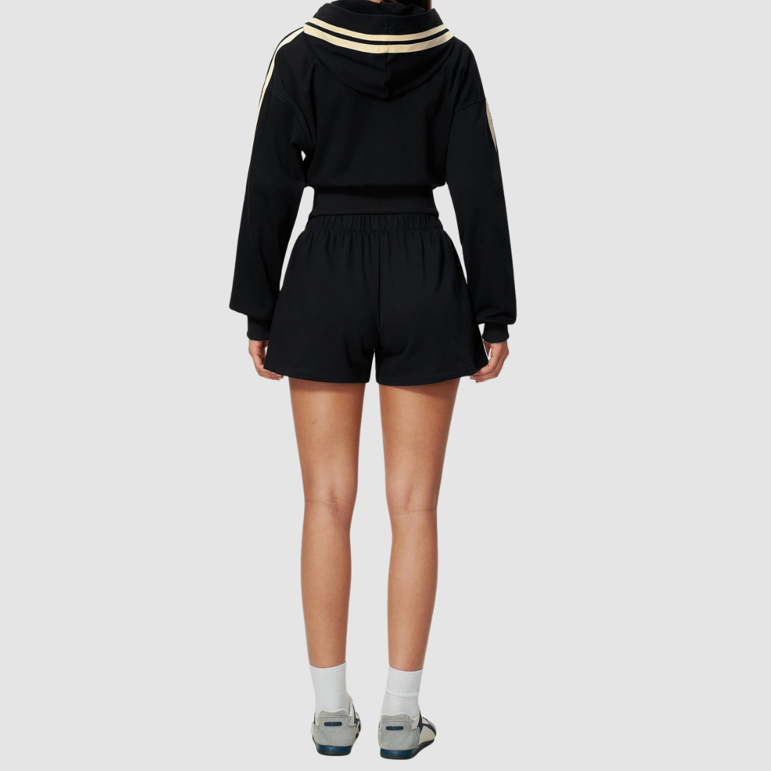 Wholesale Women's Zip Up Hoodie and Short Sweatpants Set
