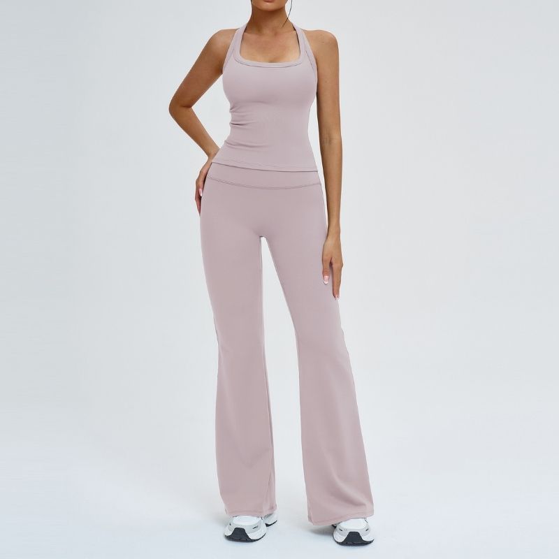 Wholesale Halter tank top + Sports Flared Pants