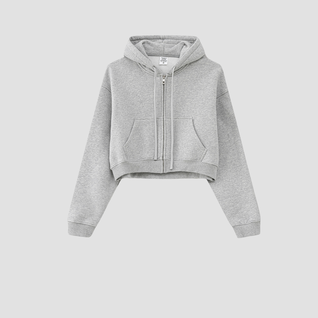 Wholesale Women’s Fleece-Lined Zip Hoodie – Cropped Relaxed Winter Jacket