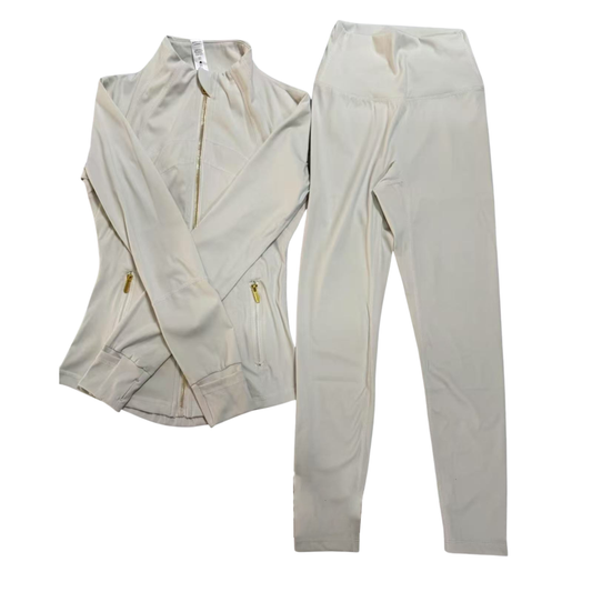 Wholesale Gold zipper Slimming nude running | Wonderxfans bulk activewear