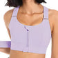 Bra de sports à double sangle réglable zip-up-up