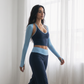 Wholesale Women’s Open-Back Yoga Shrug – Quick-Dry Long Sleeve
