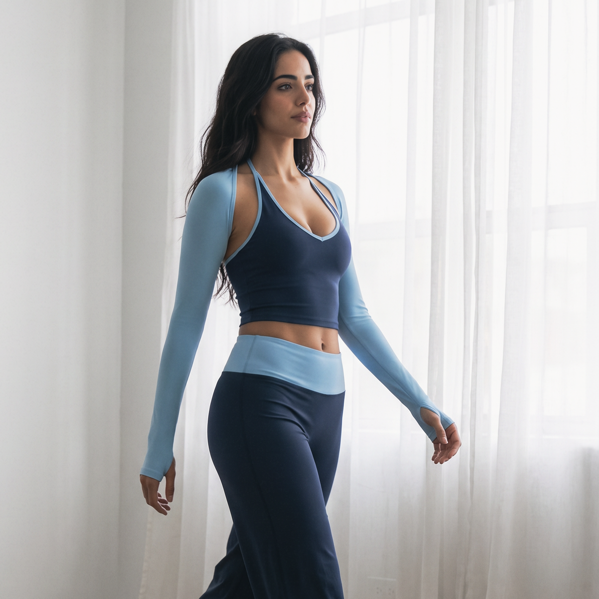 Wholesale Women’s Open-Back Yoga Shrug – Quick-Dry Long Sleeve