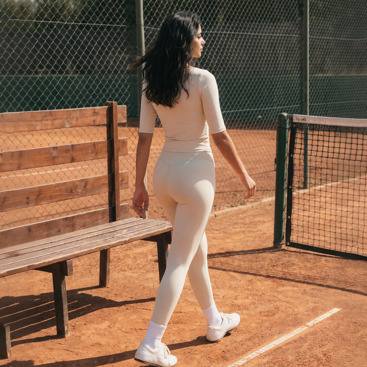 Wholesale Women’s Mid-Sleeve Top & High-Waist Leggings Yoga Set