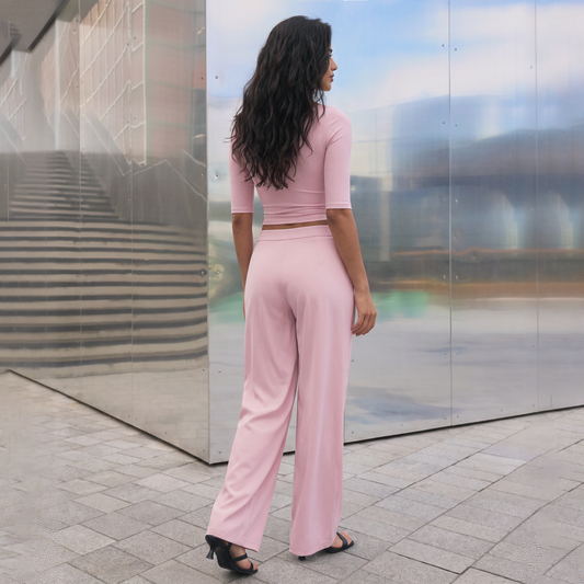 Wholesale Women’s Mid-Sleeve Top & Long Pants Yoga Set