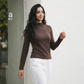 Wholesale Women’s Breathable Modal High-Neck Long-Sleeve Active T-Shirt