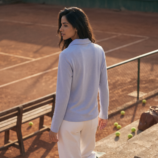 Wholesale Women’s Long-Sleeve Golf Polo Shirt– Breathable Polyester