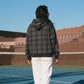Wholesale Unisex Heavyweight Plaid Hooded Cotton Sweatshirt