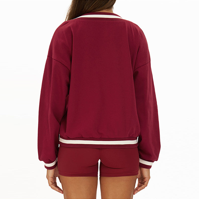 Loose V-Neck Sweatshirt