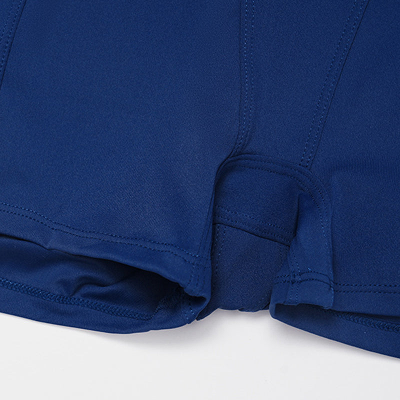 Round-neck long-sleeve high-waist fitted top+High-waist shorts 2-PIECE SET