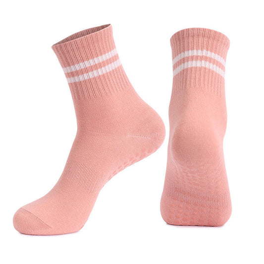 Non-Slip Terry-Cushion Athletic Yoga Socks