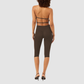 Wholesale Halter-Neck Sports Bra & Capri Leggings Set – Quick-Dry Yoga 2-Piece