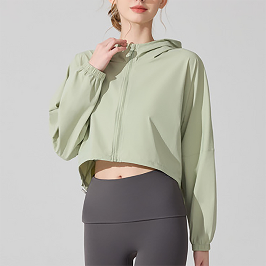 UV resistant outdoor sports long sleeved yoga suit top