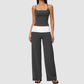 Wholesale Women’s Padded Strap Tank & Wide-Leg Yoga Pants Set