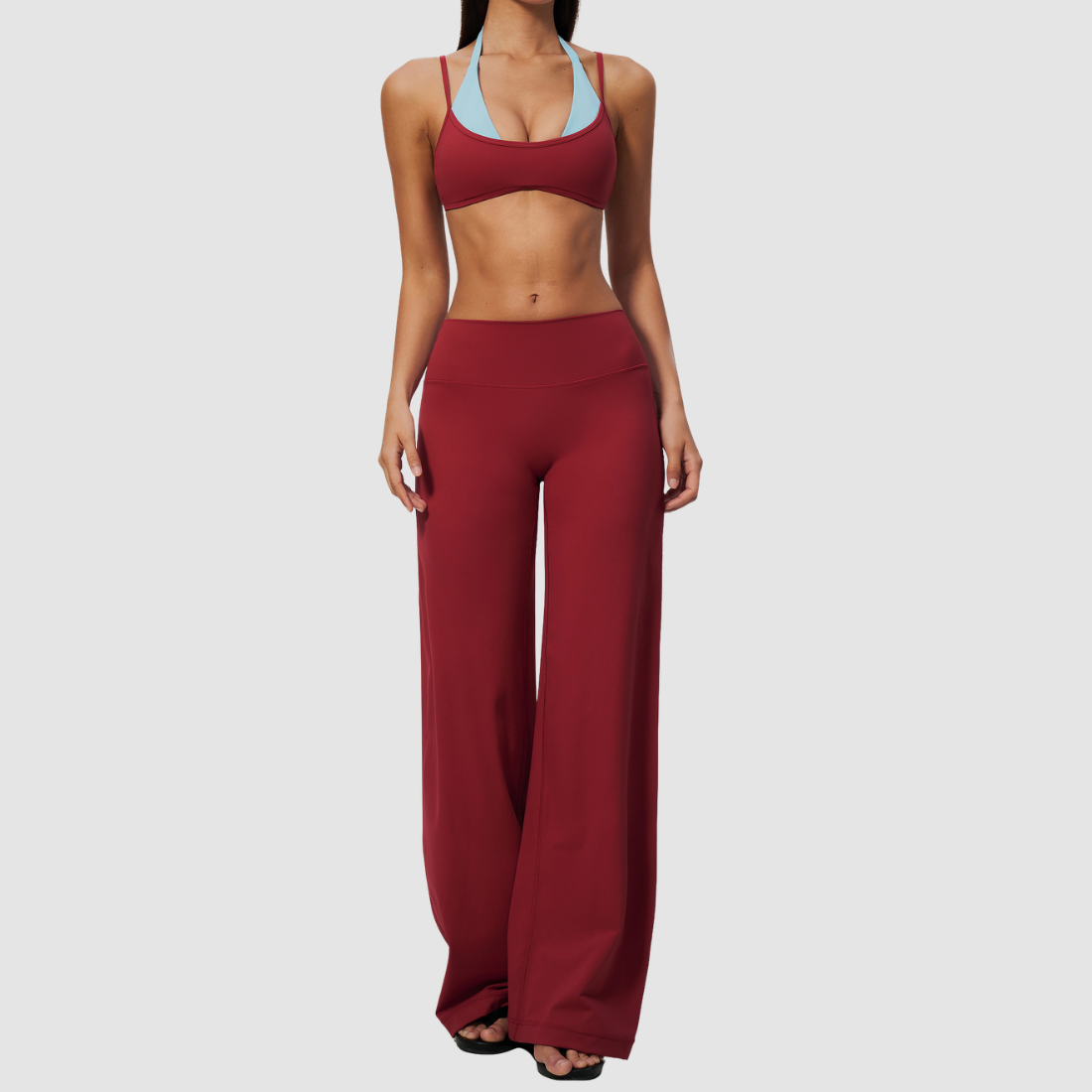 Wholesale Women’s Sports Bra & Wide-Leg Yoga Pants Set