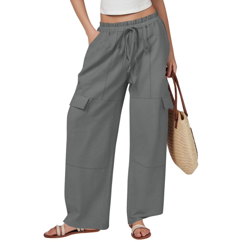 Wholesale Loose Drawstring Cargo Wide-Leg Pants