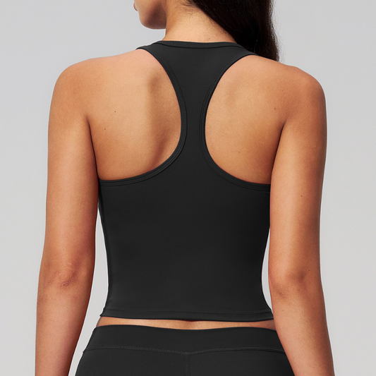 Wholesale Women's Colorblock Racerback Sports Bra Tank Top – Padded Yoga Gym Fitness Top