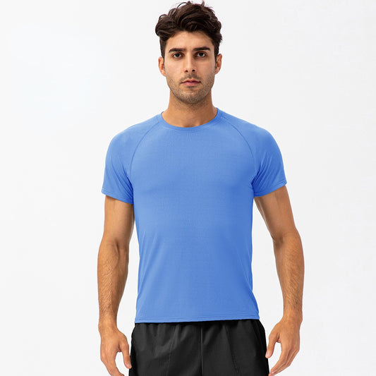 Wholesale Men's solid crewneck sweat-absorbing T-shirt | Wonderxfans bulk activewear