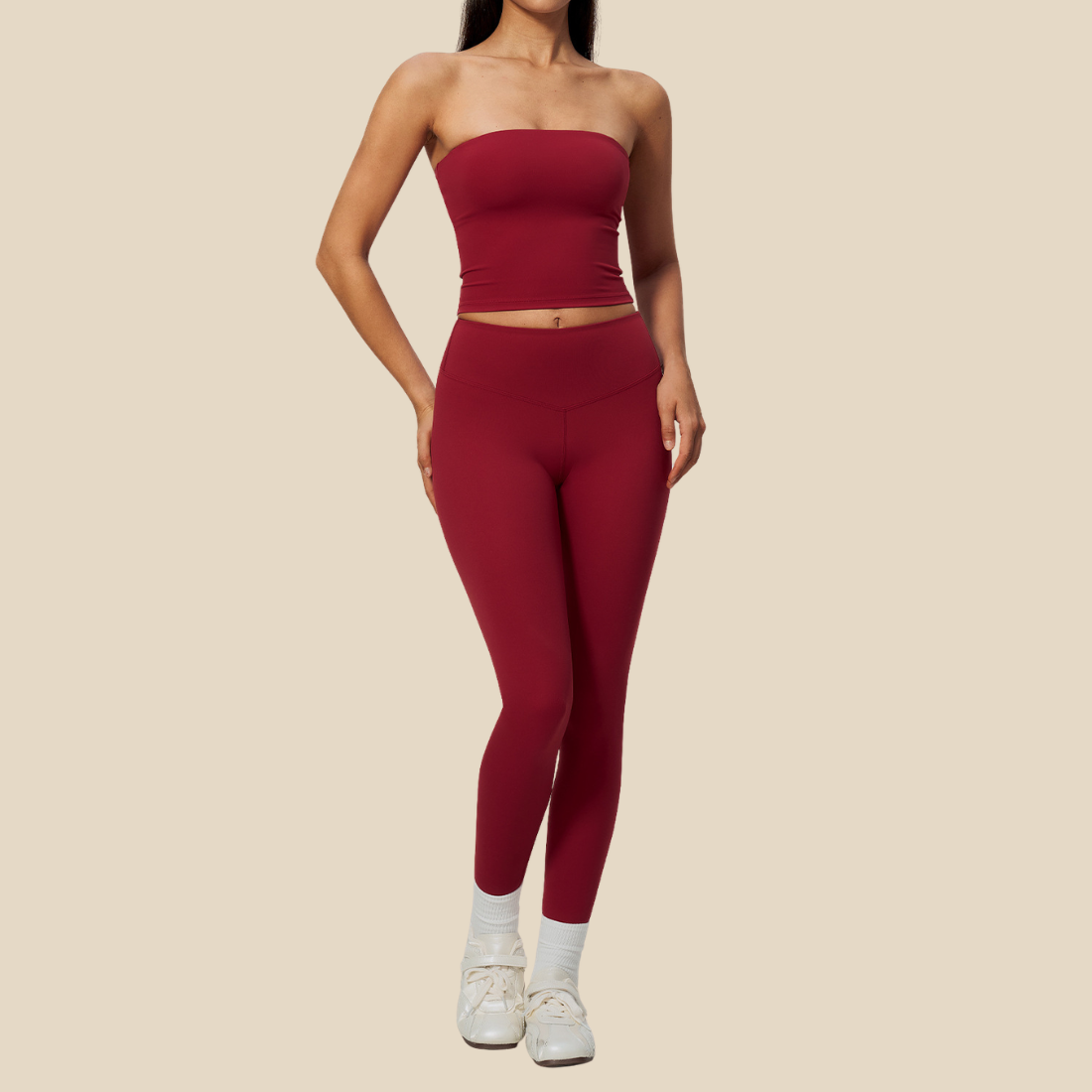 Wholesale Women's Activewear Padded Sports Vest & Fitted Cropped Pants Set