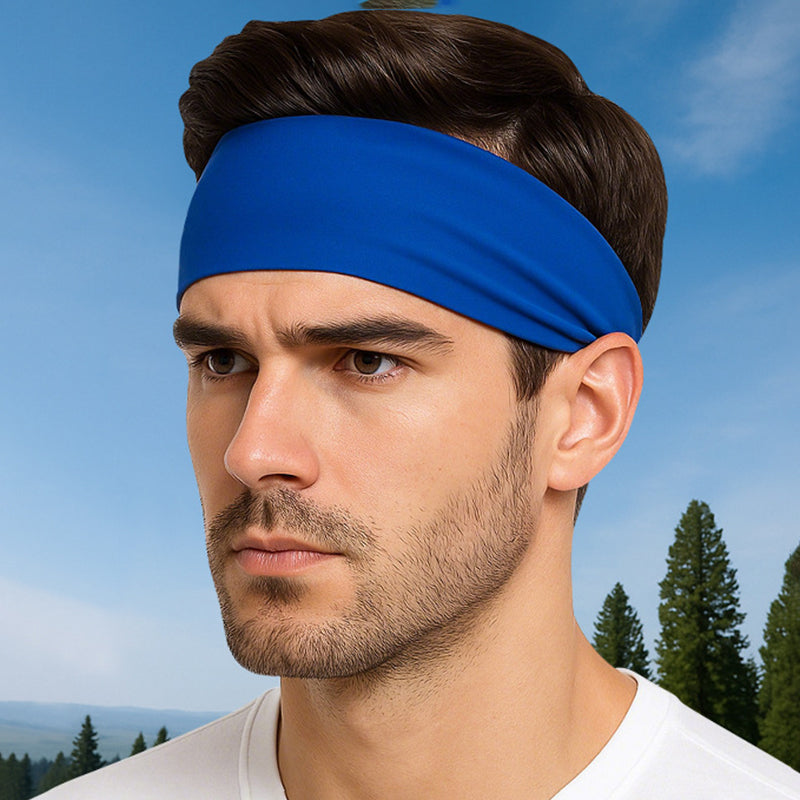 Quick-dry wide elastic sweat-absorbent sports headband